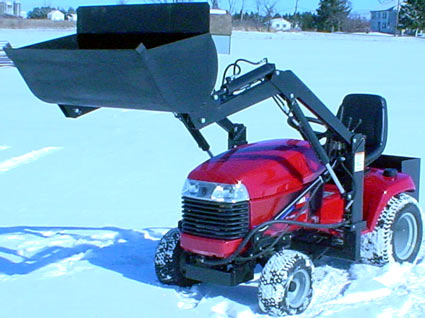 Riding lawn mower with bucket attachment sale