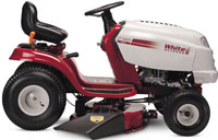 white lt 542 h lawntractor rider lawnmower tractor
