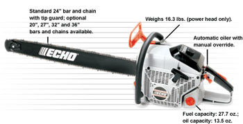 New York, Vermont,  VT, NY,  Echo CS-8000 Chainsaw with 20" bar and chain
